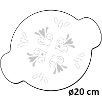Szablon okrągły SERDUSZKA śr. 20 cm