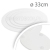 Podkład pod tort okrągły - biała pleksa 3mm - średnica 33cm