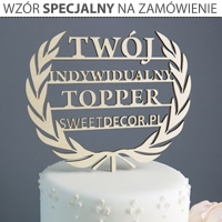 Topper na zamówienie - spersonalizowany - drewniana sklejka