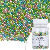 Perełki błyszczące MIX 3mm - 40g