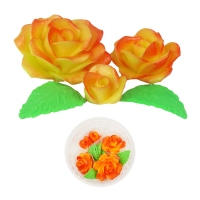 Kwiatuszki cukrowe - róże fantazja - zestaw herbaciany (5 szt)