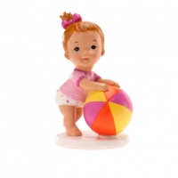 Figurka Dzidziuś z piłką - Dziewczynka Różowa
