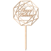 Topper - Happy Birthday geometryczne (049S)