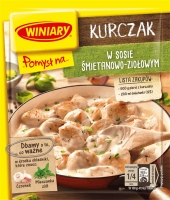 WINIARY - pomysł na - kurczak w sosie śmie-ziołowym