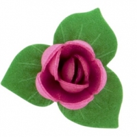 Róża angielska pączek z listkiem amarant 45 szt.