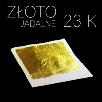 Jadalne złoto w płatkach 23 karaty - 10szt (8cm x 8cm)