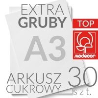 Jadalny papier cukrowy A3 TOP 0,6mm - 30szt - Modecor