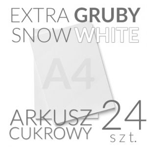Jadalny papier cukrowy A4 0,6mm - Snow White - 24szt