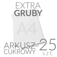 Jadalny papier cukrowy A4 0,6mm - Stiff White - 25szt