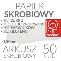 Jadalny papier skrobiowy BEZ CUKRU I GLUTENU (FreeTOP) - 50szt