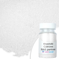 Kryształki cukrowe - Białe perłowe - 50g