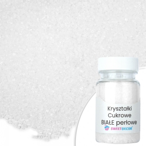 Kryształki cukrowe - Białe perłowe - 50g