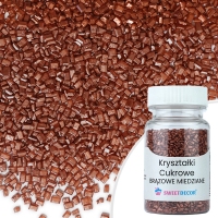 Kryształki cukrowe - brązowe miedziane - 50g