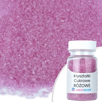Kryształki cukrowe - różowe - 50g