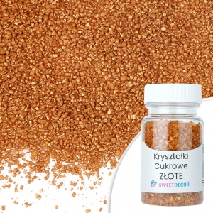 Kryształki cukrowe - złote - 50g