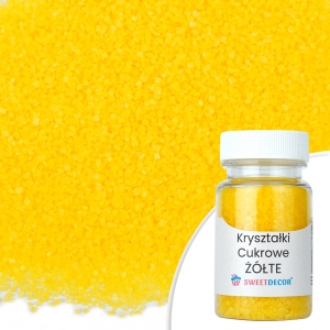Kryształki cukrowe - żółte - 50g