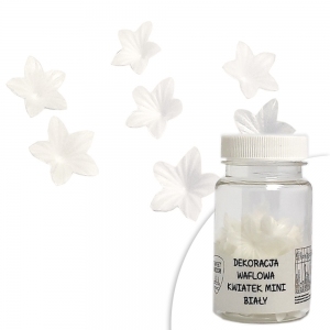 Kwiatki waflowe - białe 40szt