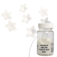 Kwiatki waflowe - białe 40szt
