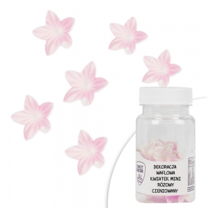 Kwiatki waflowe - różowe cieniowane 40szt