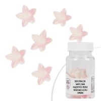 Kwiatki waflowe - różowe ombre 40szt