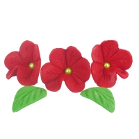 Kwiatuszki cukrowe - Irys czerwony 7szt