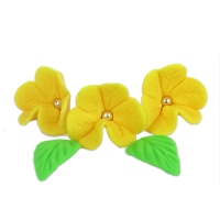 Kwiatuszki cukrowe - Irys żółty ciemny 7szt
