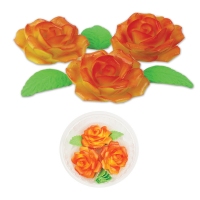 Kwiatuszki cukrowe - róże fantazja herbaciane (3 szt)