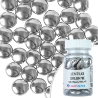 Lentilki srebrne metalizowane 40g