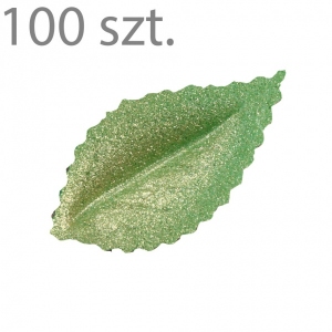 Listki czereśni - zielone pozłacane - 100 szt