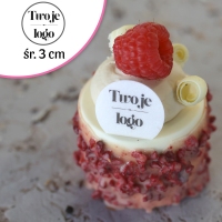 Logo średnica 3cm na jadalnym papierze opłatkowym - 40szt