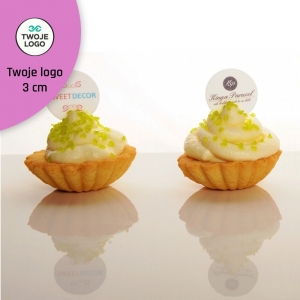 Logo średnica 3cm na jadalnym papierze opłatkowym - 40szt