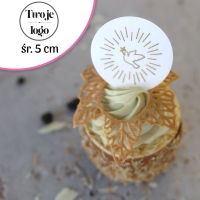 Logo średnica 5cm na jadalnym papierze opłatkowym - 20szt