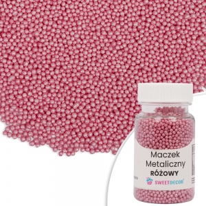 Maczek cukrowy metaliczny - różowy - 50g