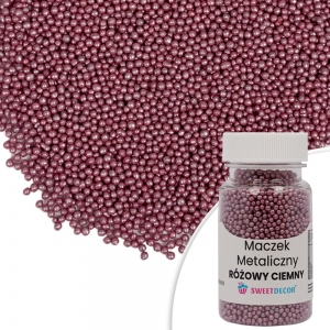 Maczek cukrowy metaliczny - różowy ciemny - 50g