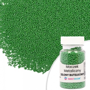 Maczek cukrowy metaliczny - zielony butelkowy - 50g