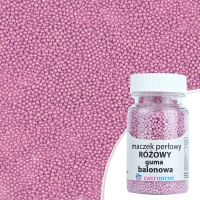 Maczek cukrowy - perłowy Różowy - Guma Balonowa - 50g