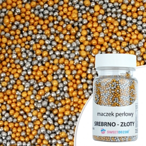 Maczek perłowy srebrno złoty - 50g
