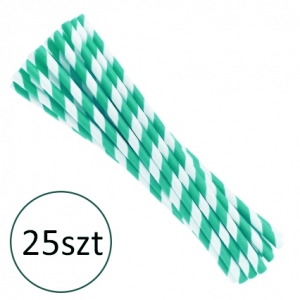 Miętowe słomki 20cm papierowe - 25szt