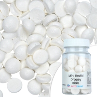 Mini beziki - białe półkula DROPS 15g