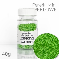 Mini Perełki perłowe zielone 40g