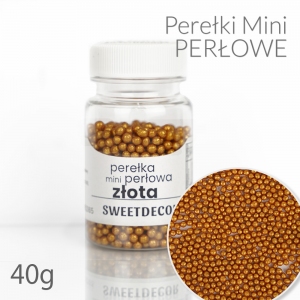 Mini Perełki perłowe złote ciemne 40g