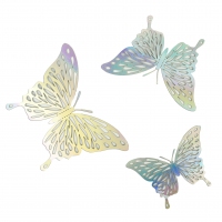 Motylki ozdobne hologramowe wz.4 - 3 szt