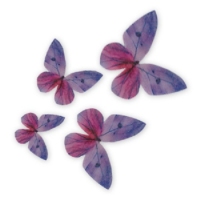 Motylki waflowe - Fioletowe cieniowane - 87szt