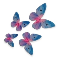 Motylki waflowe - Niebieskie - 87szt