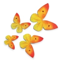 Motylki waflowe - Żółte - 87szt