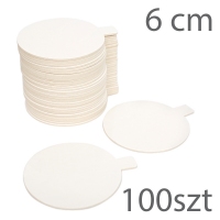 Okrągłe podkłady białe na porcje - 06cm 100szt