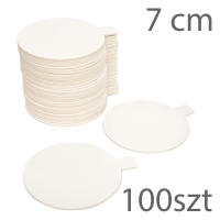 Okrągłe podkłady białe na porcje - 07cm 100szt