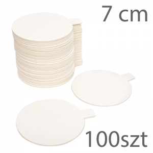 Okrągłe podkłady białe na porcje - 07cm 100szt