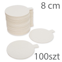 Okrągłe podkłady białe na porcje - 08cm 100szt