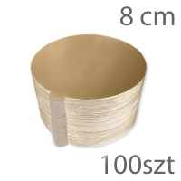Okrągłe podkłady na porcje - 08cm - z uchwytem - 100szt